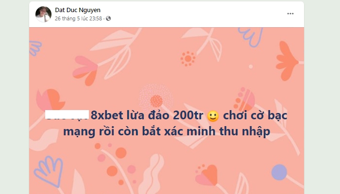 8xbet lừa đảo người chơi