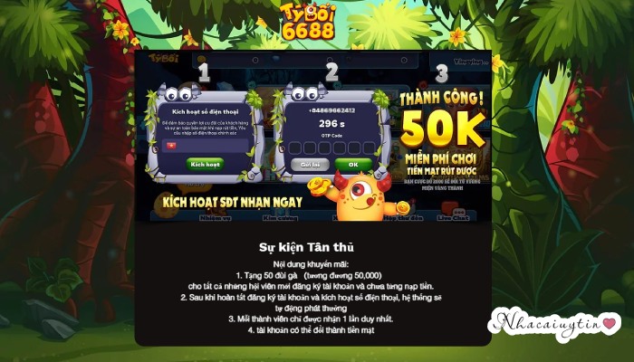 tyboi tặng 50k