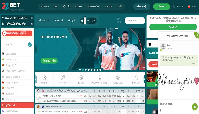 Link vào 22bet mới nhất