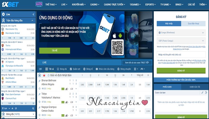 Link vào 1xBet